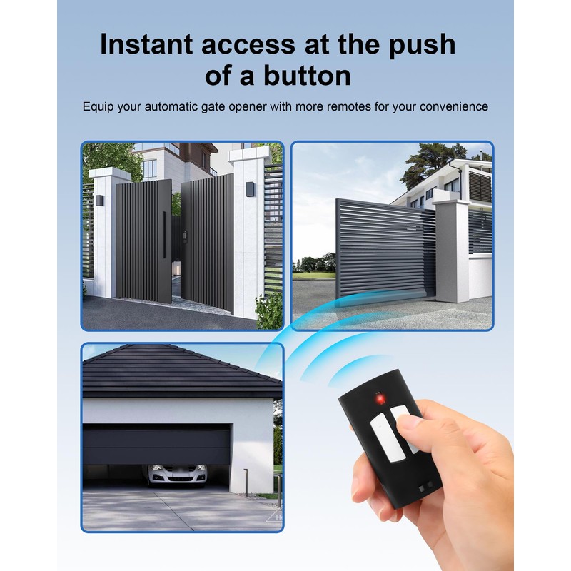 433 MHz Hand Transmitter Garage Door Opener x 2 Pieces,