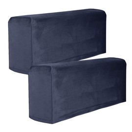 2Pcs Fabric Armrest Covers Universal Elastic Furniture Sofa Armrest Slipcover Solid Color Armrest Protector for Home Office (ï¼‰