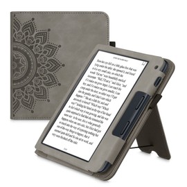 kwmobile Case Compatible with Kobo Libra 2 Case - Cover for eReader with Magnetic Closure - Grey