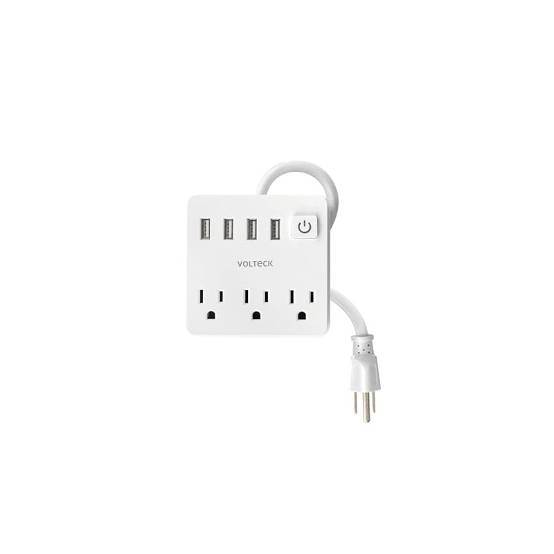 Volteck MUL-3U, Multicontacto 16 AWG doméstico 3 entradas 4 puertos