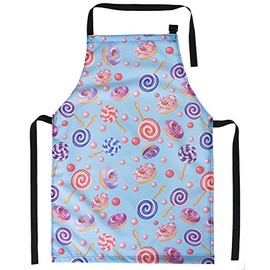 Ferocity 074 Children's Painting Apron Art Apron Cooking Apron with Fairy Tale Motif Lollipop Lollipop Lollipop, lollipop