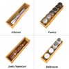 Drawer Organizer Bamboo Storage Box - Kitchen Bathroom Desk Wood