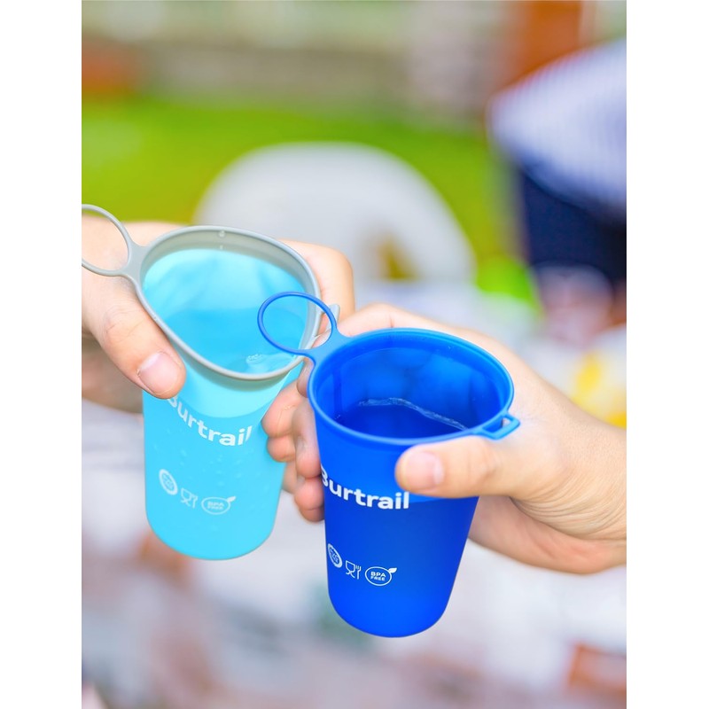 Burtrail 200 ml/6.8 oz-2Pack-Collapsible Cup TPU Running Water Cup Foldable