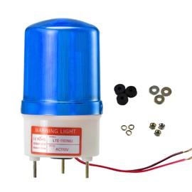 Y DIANS S Rotating Strobe Light for Trucks AC110V-120V Blue Beacon Flashing Alarm Light with 90dB Loud Buzzer Emergency Security Lights for Vehicles