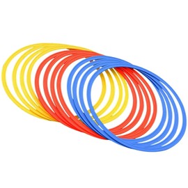 Speed and Agility Training Rings, OBYFGILY 12Pcs 12" Multifunction Ring Toss Game Rings, Speed Agility Tennis Soccer Basketball Aid for Hurdles Exercise Fitness Workouts Obstacle Course Challenges