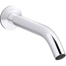 Kohler Wallmount Bath Spout, 9-7/16 in, Non-Diverter, NPT Connection, Polished Finish