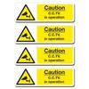 4 x 140mm Glossy Vinyl Stickers - CCTV In Operation