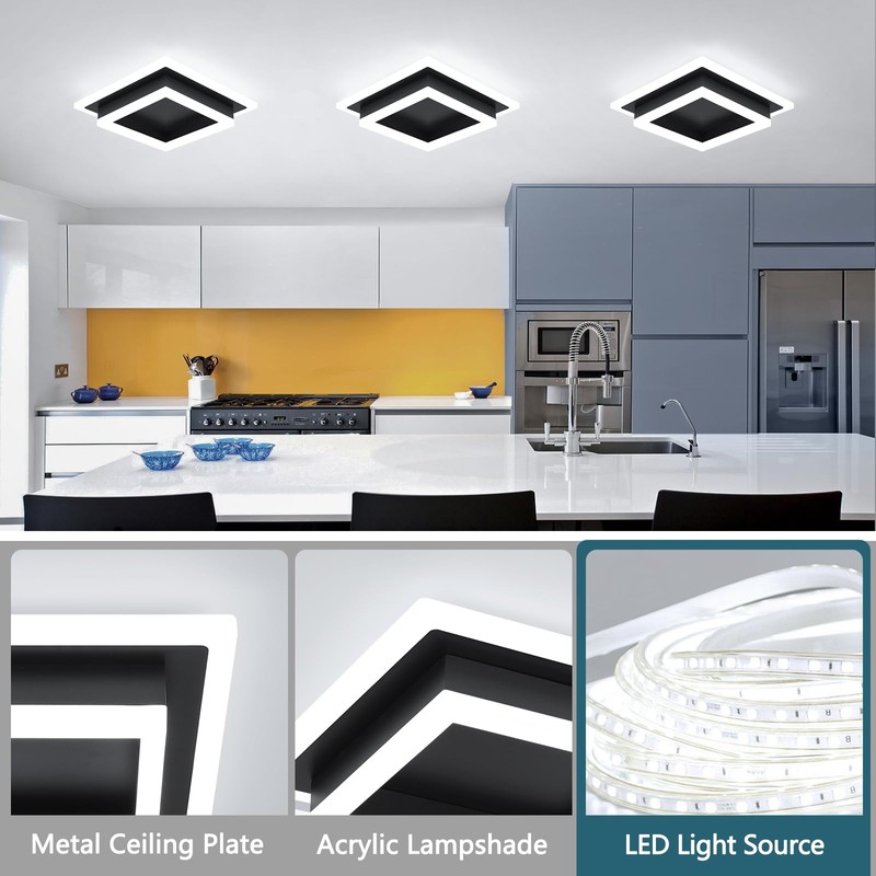 EIDISUNY Modern LED Ceiling Light, Hallway Flush Mount Ceiling Light,