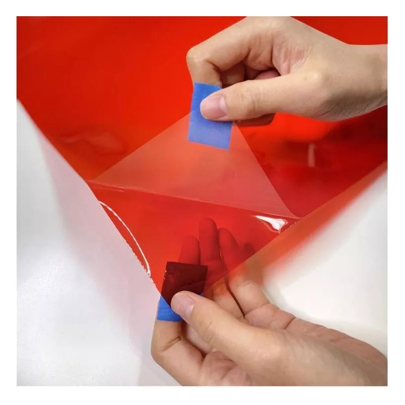 Buy decorative Film BDF Card Window Film Transparent Color Red