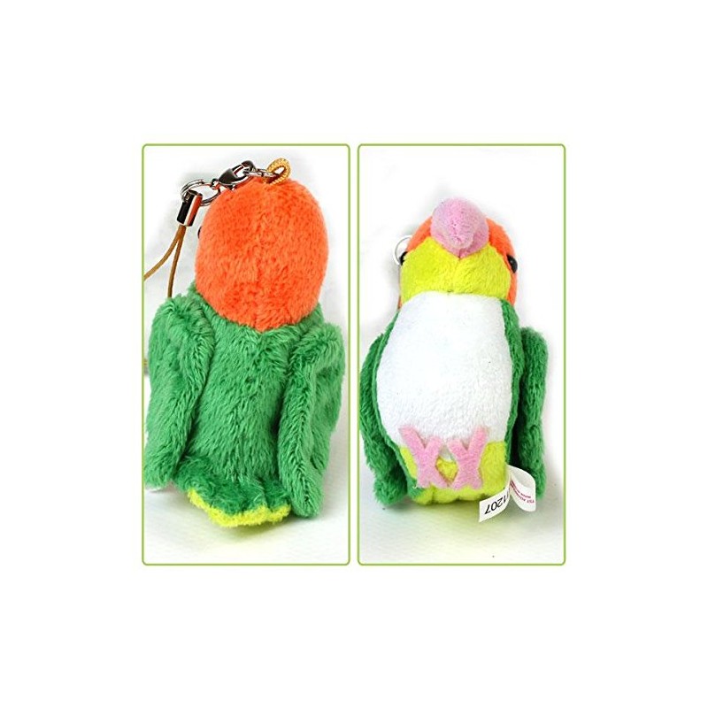 シロハラインコ マスコットストラップ 笛入り