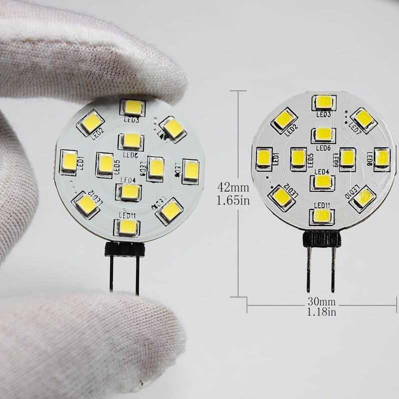 WeiHong G4 LED Bulb,20 Watt Equivalent, Bi-Pin LED Disc, JC