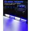 HLAUTO 6Z4J Emergency Dash Strobe Lights: 2x16.8 inch Blue White