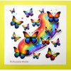 Stickasaurus Wrecks Rainbow Butterflies Mini Sticker Sheet