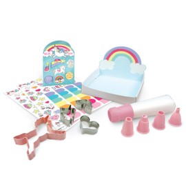 Great Childrens Unicorn Baking Set with Unicorn Cookie Cutters, Piping Bag. Unicorn Craft Activity, Unicorn Recipe Card & more! Real Baking Sets for Teenagers, unicorn gifts for girls age 7-8