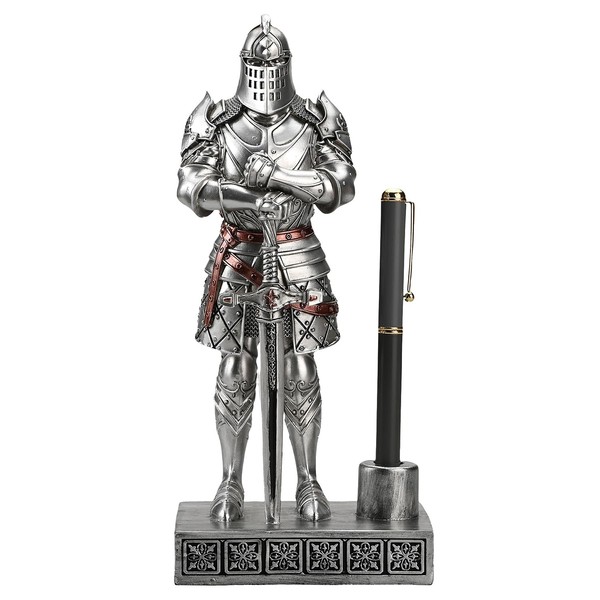 HDMbigmi King's Guard Knight Pen Stand Statue Office Pen Stand