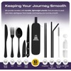 Taplord Portable Travel Silverware Set With Case, Includes 10 Pcs