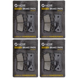 NICHE Brake Pad Set for Kawasaki Ninja ZX6R ZX12R ZX9R Suzuki Hayabusa 59302-33860 Front Organic 4 Pack