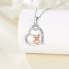 DAYLINLOVE Chihuahua Necklace S925 Sterling Silver Chihuahua Pendant Necklaces Chihuahuas