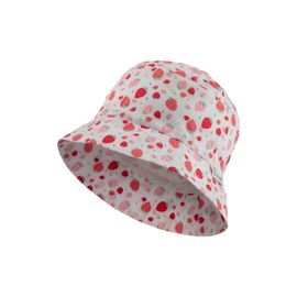 Sterntaler Baby Hat Strawberries – Sun Hat with Size Adjustment Band Made of Cotton – Peaked Cap Offers Optimal Sun Protection, ecru