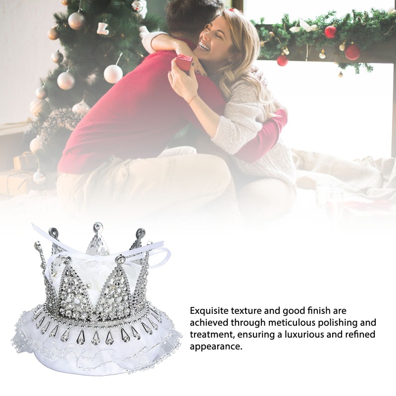 Crown Ring Box Luxurious Romantic Engagement Ring Box Portable Compact