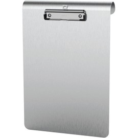 MAUL MAULmedic clipboard for Hanging, Writing Board, DIN A4 high, anodised Aluminium/Stainless Steel, Plate Thickness 0.12 cm, clamp Width 0.8 cm, Silver