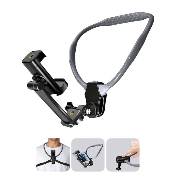 Neck Hanger, Gopro Accessory, Multiple Angle Adjustable, Neck Holder for