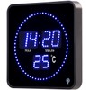 Lunartec Digital Clock: Flat LED Radio Table and Wall Clock,