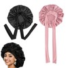 2Pcs Silk Satin Bonnet,Silk Hair Wrap for Sleeping,Silk Bonnet Hair