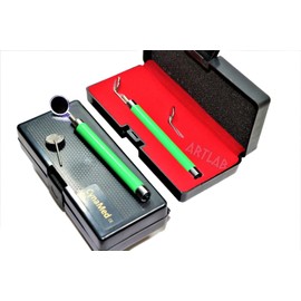 Premium Dental Mirror W/LED Light #4#5 Purple/Green Examination Instruments (CYNAMED)