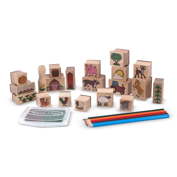 Melissa & Doug Stamp-a-Scene Wooden Stamp Set: Farm - 20