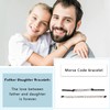 VU100 Dad Daughter Gifts Morse Code Bracelets for Dad Daughter