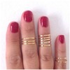 Knuckle Ring -Above knuckle Ring-Set of 6- Gold Ring-Midi Ring-Thin