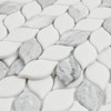 Glass Mosaic Tile Backsplash Leaf-Shape Marble Look
