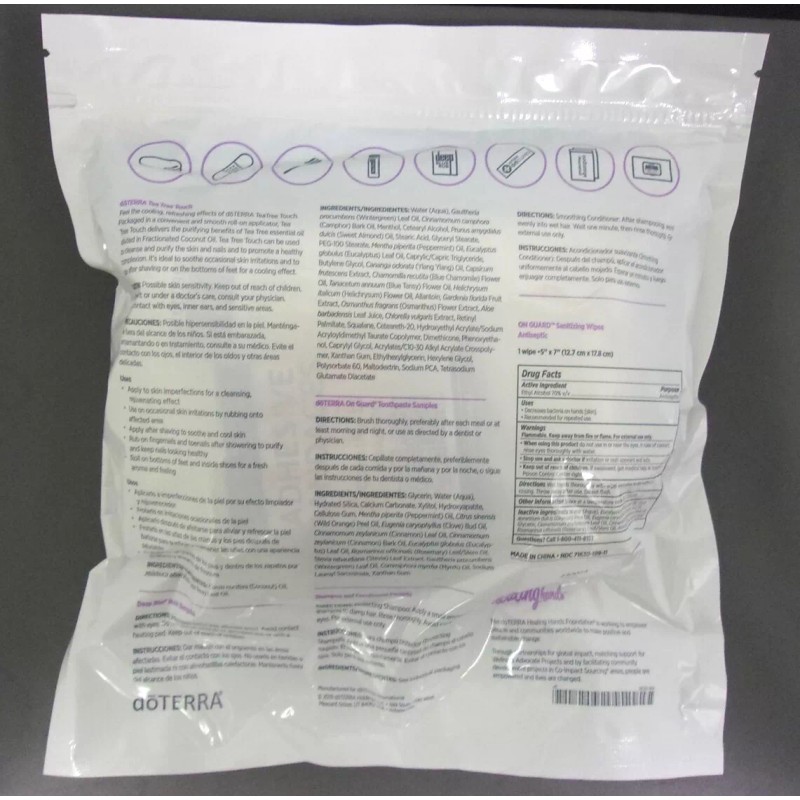 doTERRA 72 Hour Emergency Hygiene Kit, Shampoo Touthbrush Toothpaste ETC