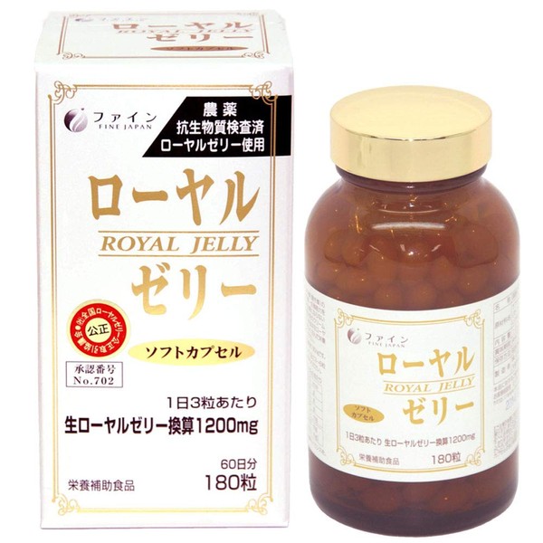 Fine Royal Jelly 1200 Dry Royal Jelly Blended (3-6 Capsules/180 Tablets Per Day)