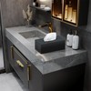 Acrylic Tissue Box Holder, PITBVO Rectangular Shiny Black Tissue Box