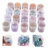 Ciieeo 20 Bottles of Nail Glitters Diy Manicure Sequins Nail