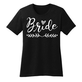 Elephield Bride Wedding Celebration Ceremony Rehearsal Party Women's T-Shirt, M, Black