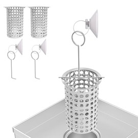 Muschbath Shower Drain Strainer,Hair Catcher, Hair Basket and Debris Strainer for Muschbath Shower Drains, Hair Trap, Hair Filter with Attachable Lifting Hook, Pack of 2
