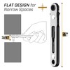 Bates- Mini Ratchet Wrench, 1/4" Magnetic 90 Degree Screwdriver, Black,