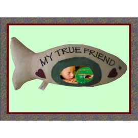 Memorial Photo Pillow Fish Shape Childrens Loss of Pet Picture Frame Cat Fish