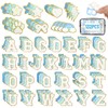 NICEVINYL Self Adhesive Chenille Patches：132PCS Blue Pre-Sort Varsity Letter Patch