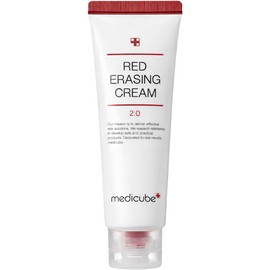 MEDICUBE Red Erasing Cream 2.0, Crema Facial Coreana con Niacinamida, Vitamina E y Betacaroteno, para Marcas Post-Imperfecciones y Tono Desigual, 50 ml