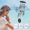 Blue Hydrangea Wind Chimes for Outside,Memorial Wind Chimes for Loss