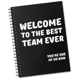 Sixrip Welcome to The Best Team Ever 160 Blank Pages Spiral Notebook, New Hire Gifts for Colleague, New Job Gifts for Employee, Teamwork Gifts for Coworker, Team Member Gifts for Staff Office Work