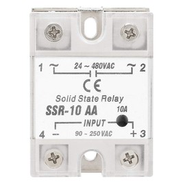 Ssr 10 Aa 10A Solid State, Ac Solid State Relay Solid State Relay 240V Ac Relay Module Ssr Ac-Ac Input 90-250V Ac Output 24-480V Ac