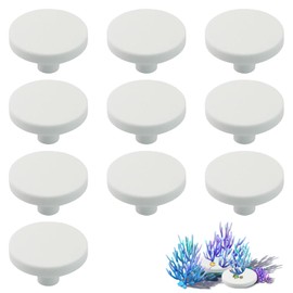 ADOFUN Aquarium Coral Plug, 10 Pieces, Coral Base, T-Shape, Ceramic, Coral Flag, Saltwater Fish, Coral, Plant Ornament, Marine Aquarium, Diameter 0.8 inches (20 mm)