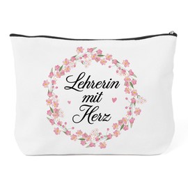 Cosmetic Bag for Women with Zip Ideal as a Teacher Gift Thank You or Horse Gift for Girls When Travelling, Teacher, teacher