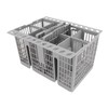 Dishwasher Silverware Cutlery Basket, ABS 8 Compartments 2 Lids Universal