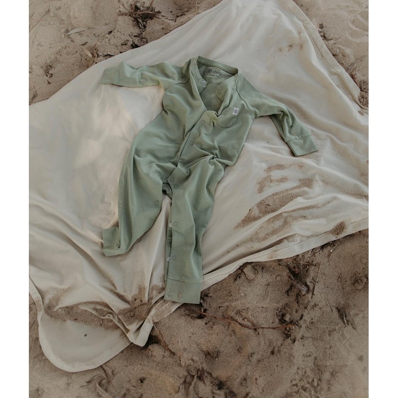 Cloby CBY-UVS1-OG Overall/Romper with UV Protection (UPF 50+) Olive (Size